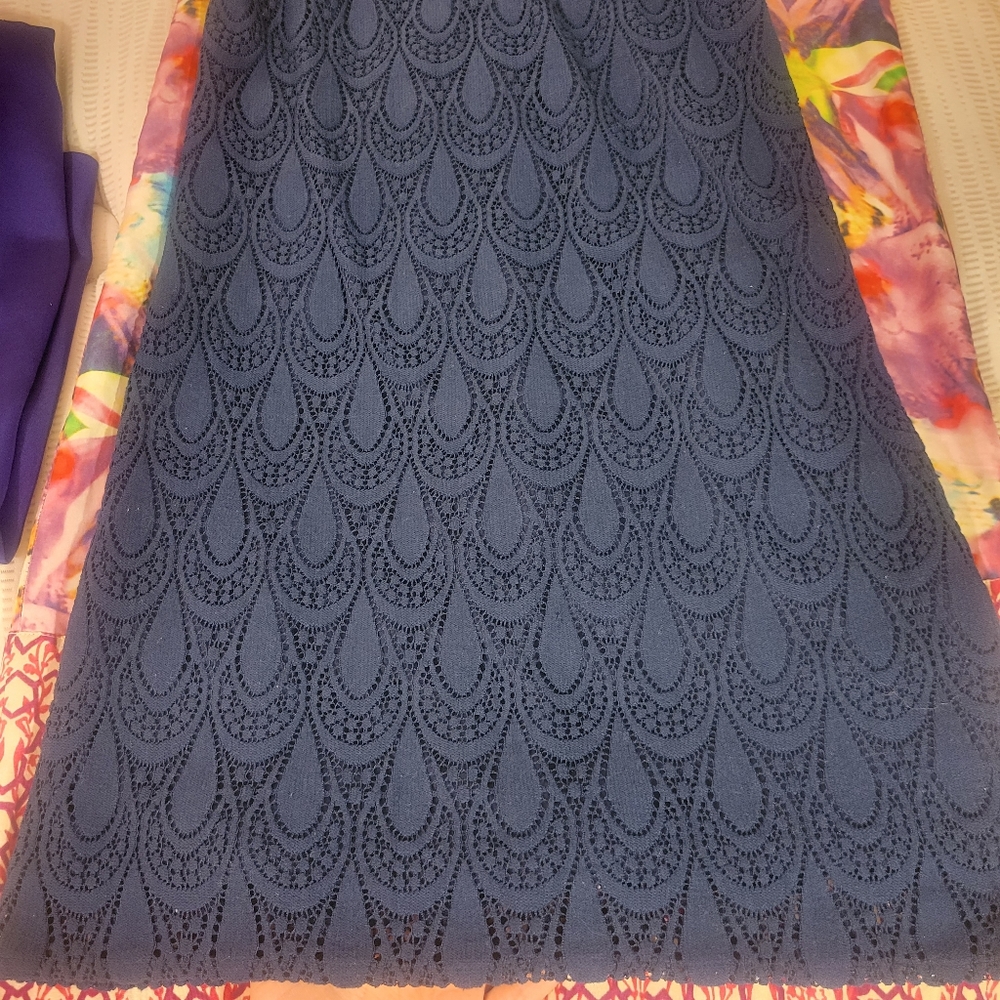 Lilly Pulitzer blue slip on, eyelet mini.